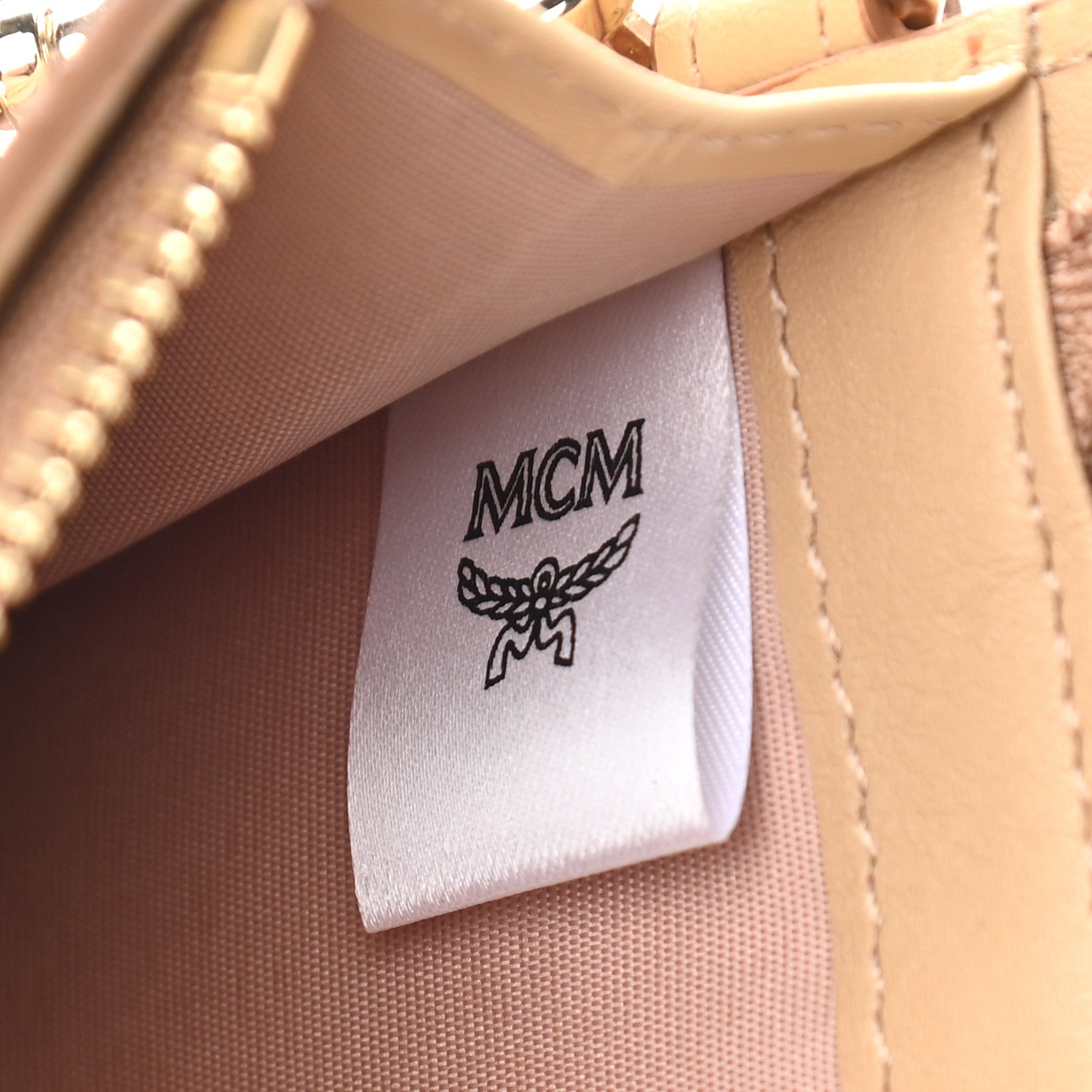 MCM Visetos Crossbody Phone Case Gold 6 of 10