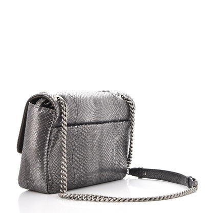 Chanel Python CC Square Flap Silver 3 of 7