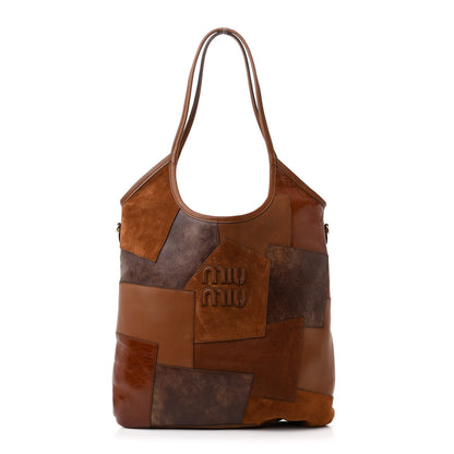 Miu Miu Nappa Patchwork Ivy Bag Cognac 1 of 9