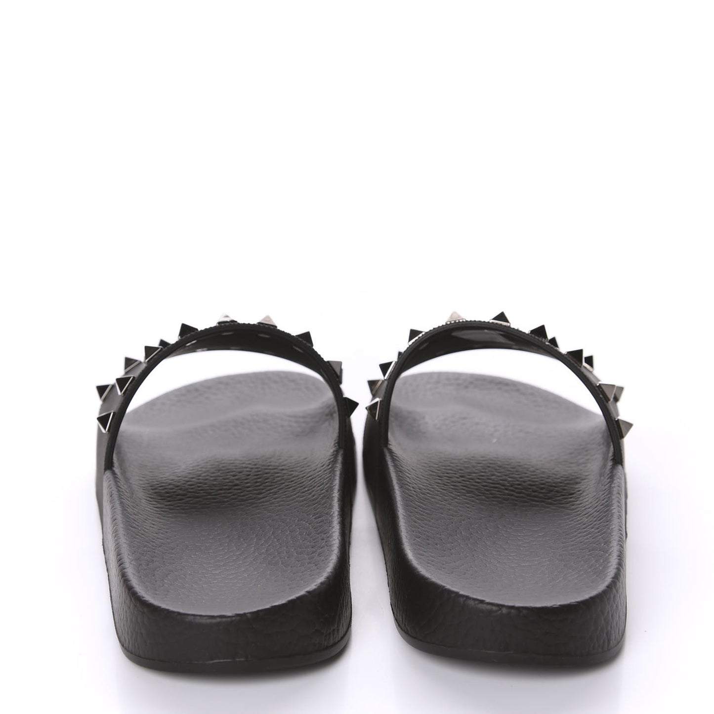 Rubber Rockstud Slide Sandals 36 Black