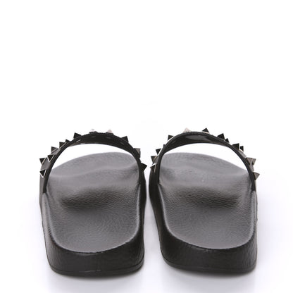 Valentino Garavani Rubber Rockstud Slide Sandals 36 Black 6 of 9