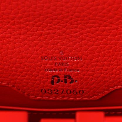 Louis Vuitton Calfskin Bolsa Capucines Black Rouge 6 of 12