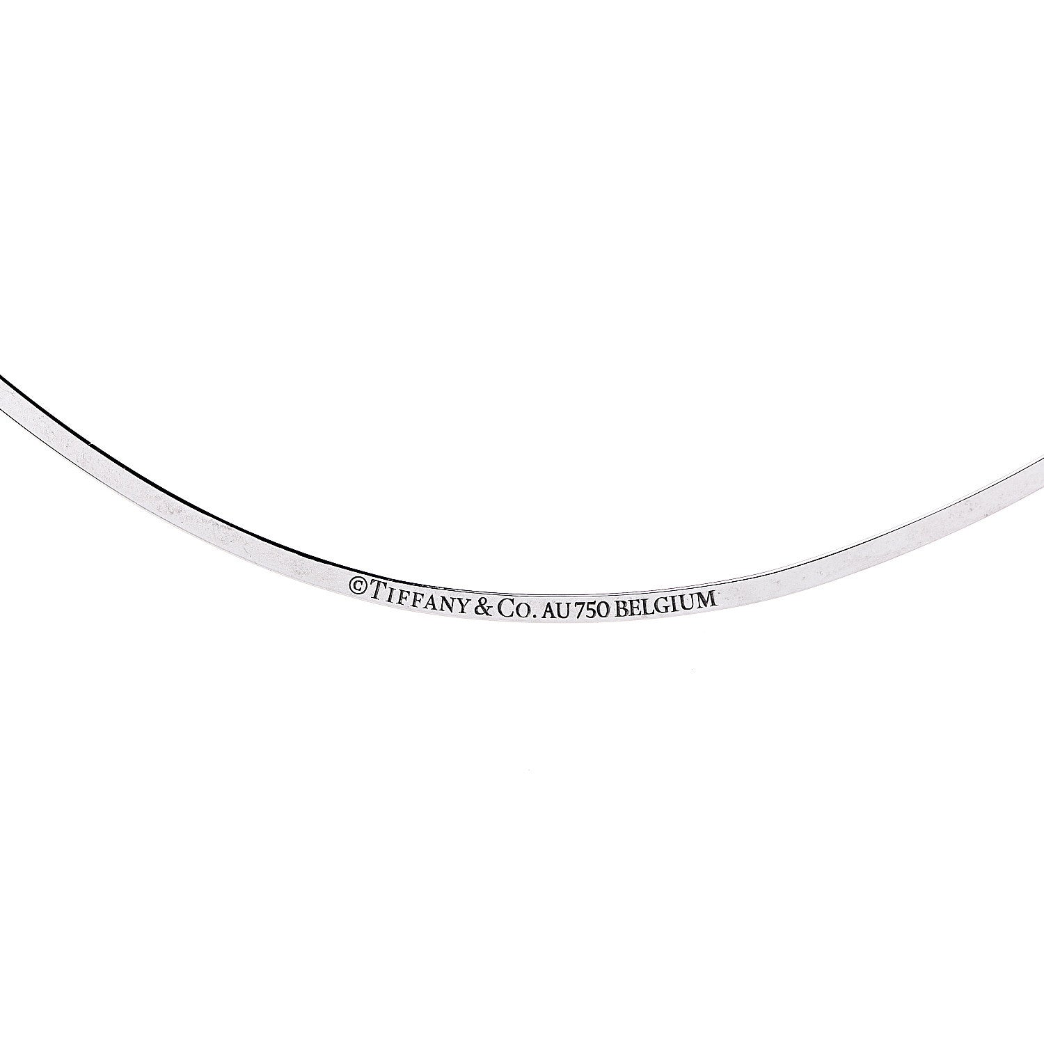 Tiffany 18K White Gold Diamond T Smile Pendant Necklace 3 of 4