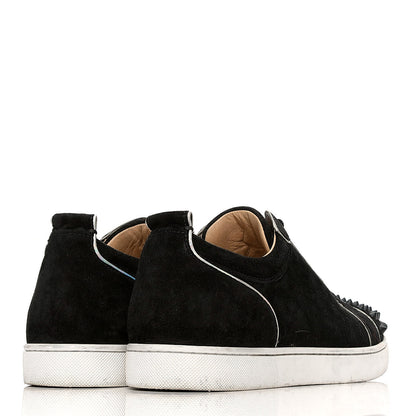 Christian Louboutin Veau Velours Womens Louis Junior Spikes Flat Sneakers 41 Black 3 of 6