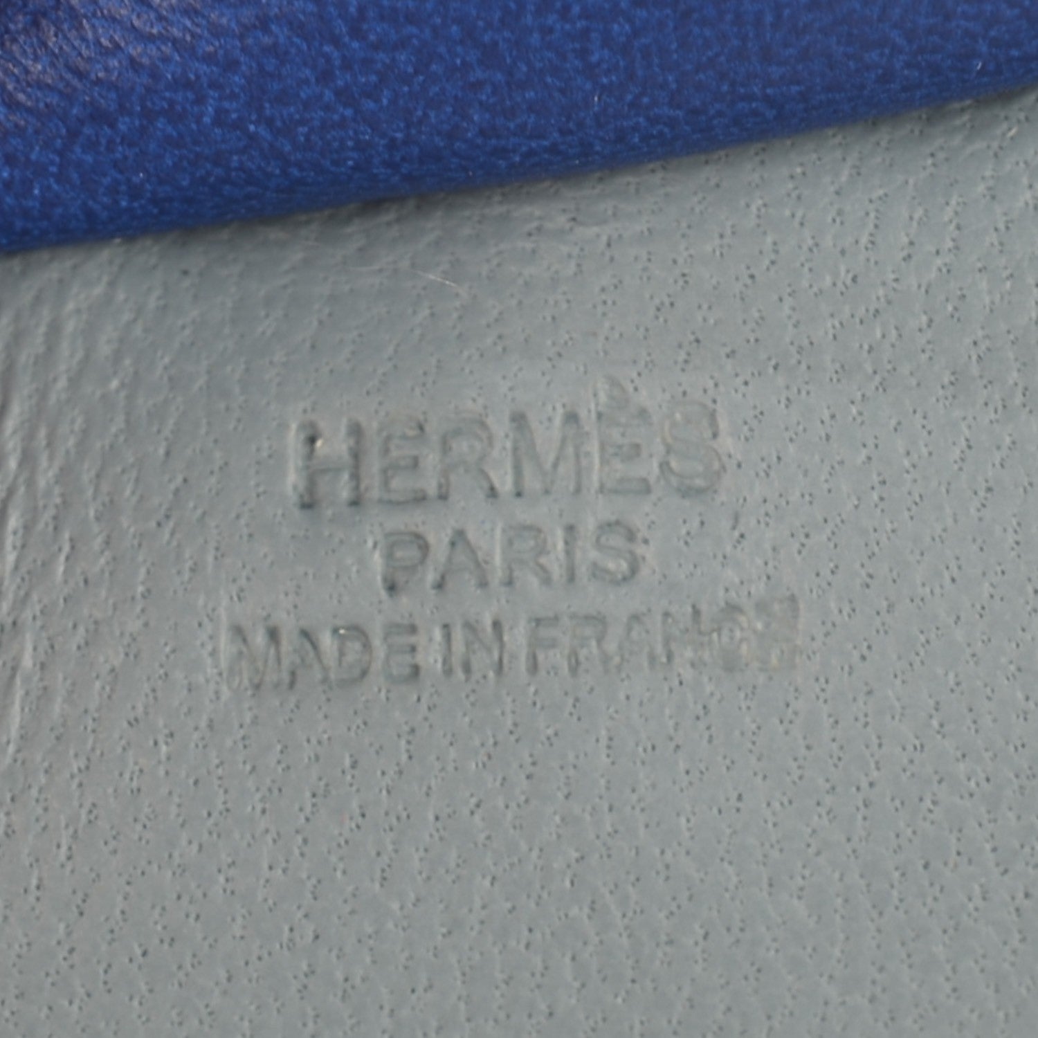 Hermes Milo Lambskin Grigri Rodeo Horse Bag Charm MM Bleu Lin Electrique Noir 4 of 4