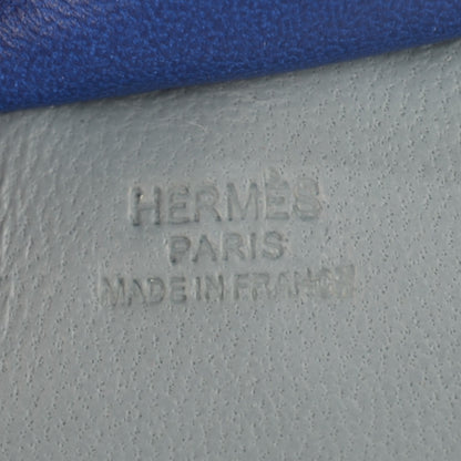 Hermes Milo Lambskin Grigri Rodeo Horse Bag Charm MM Bleu Lin Electrique Noir 4 of 4