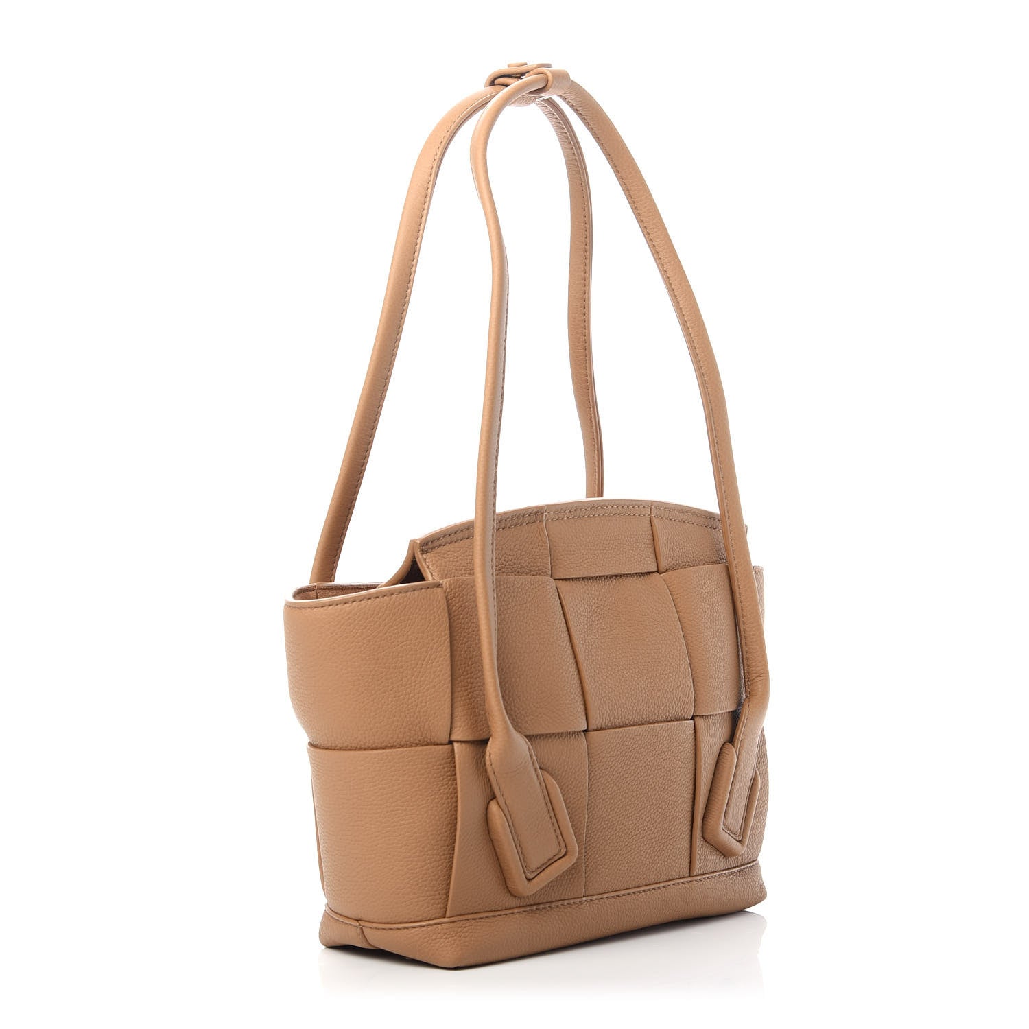 Bottega Veneta Grained Calfskin Maxi Intrecciato Arco 33 Caramel 3 of 10