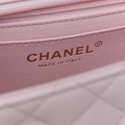 Chanel Lambskin Quilted Mini Top Handle Rectangular Flap Light Pink 5 of 8