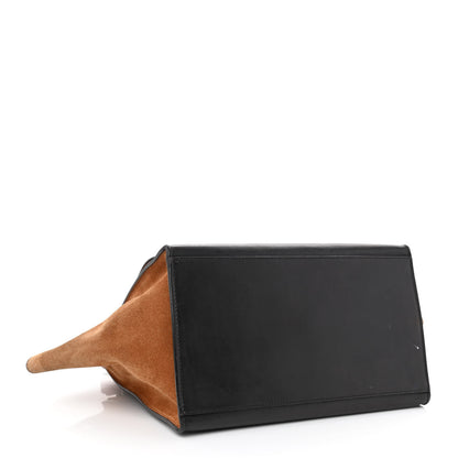 Celine Satin Baby Grained Calfskin Medium Tri-Color Trapeze Tan 4 of 18