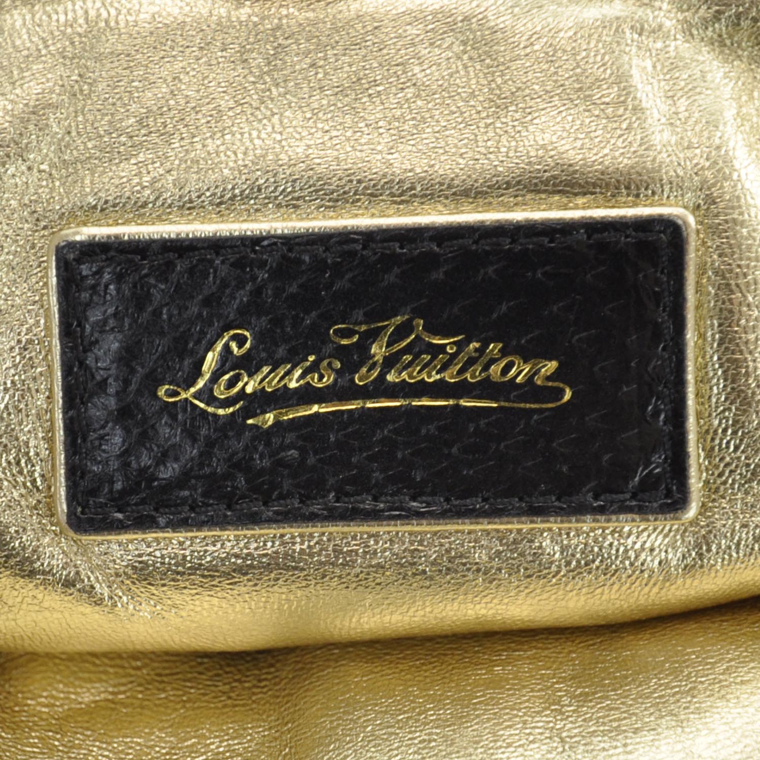 Louis Vuitton Satin Monogram Aumoniere Clutch Black 4 of 6