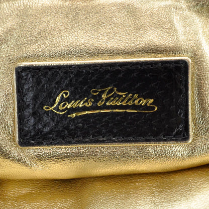 Louis Vuitton Satin Monogram Aumoniere Clutch Black 4 of 6