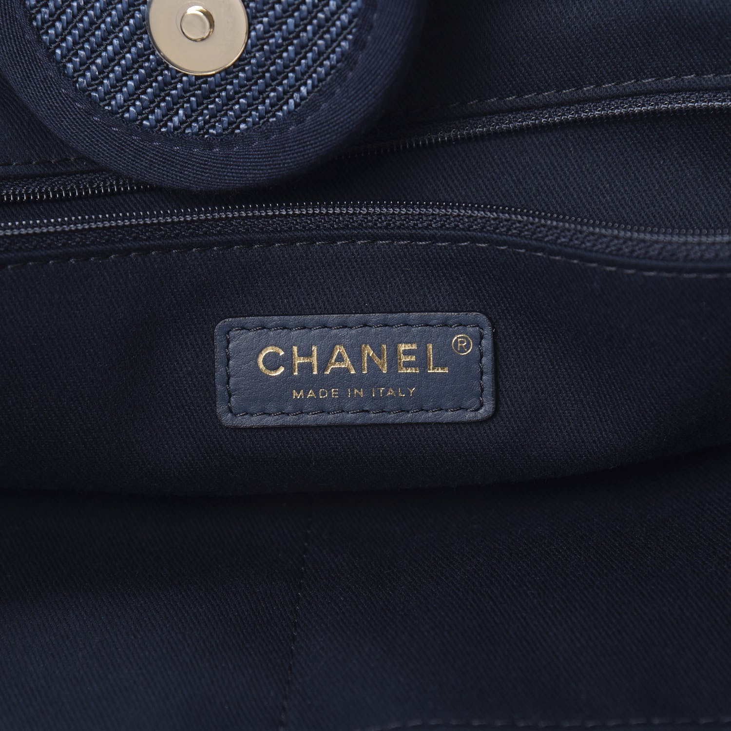 Chanel Denim Medium Deauville Tote Dark Blue 6 of 12