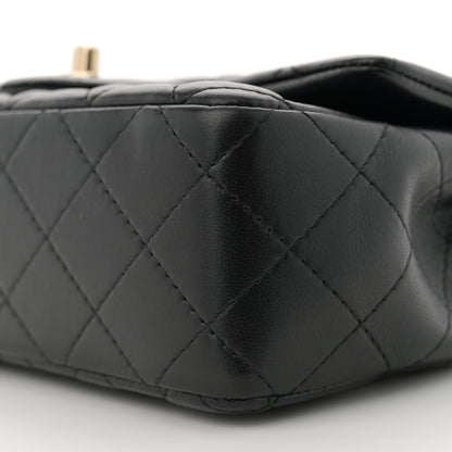 Chanel Lambskin Quilted Mini Rectangular Flap Black 10 of 10
