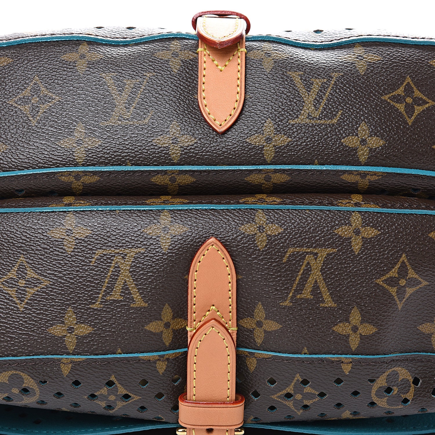 Louis Vuitton Monogram SC Flore Saumur Teal 9 of 10