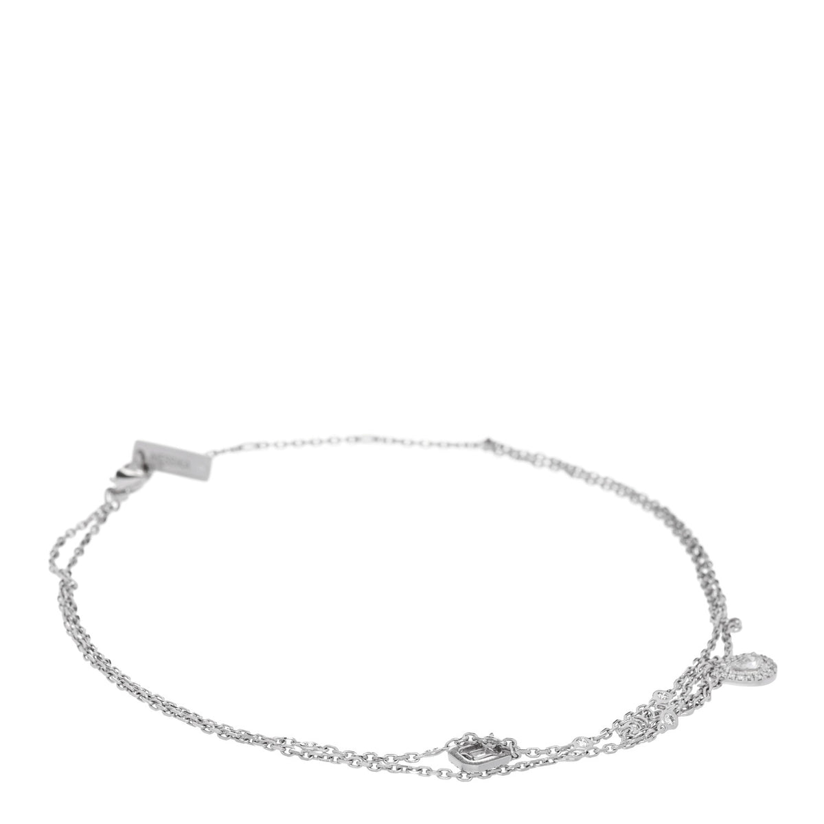 18K White Gold Diamond My Twin Anklet