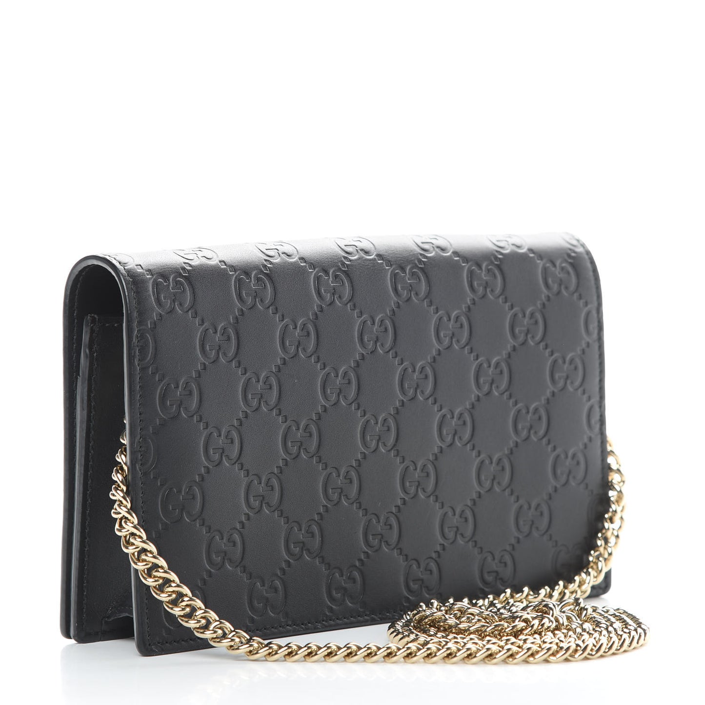 Guccissima Signature Bowy Chain Wallet Black