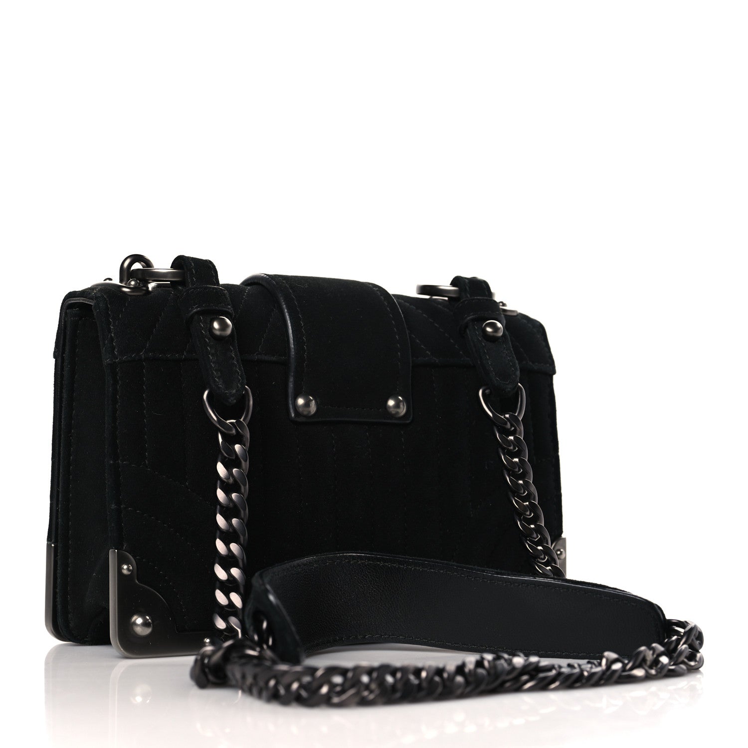 Prada Velvet Impuntu Cahier Bag Black 3 of 8