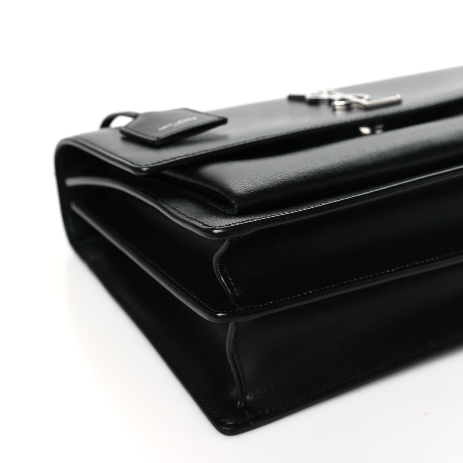 Saint Laurent Calfskin Large Monogram Sunset Black 8 of 10