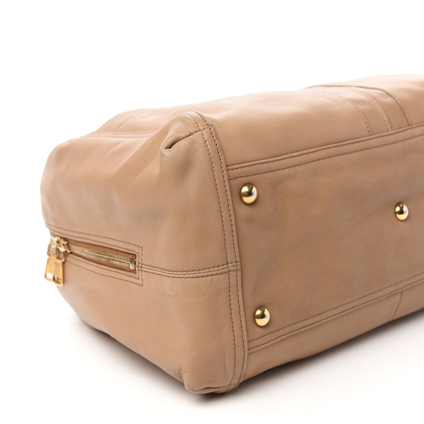 Calfskin Lucky Chyc Boston Beige