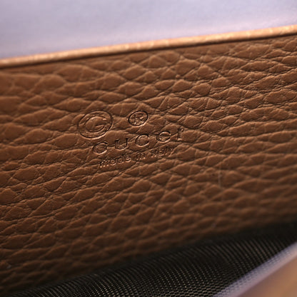 Gucci Dollar Calfskin Interlocking G Chain Wallet Camelia 6 of 9