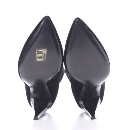 Saint Laurent Velvet Freja 105 Ankle Booties 36.5 Black 7 of 11