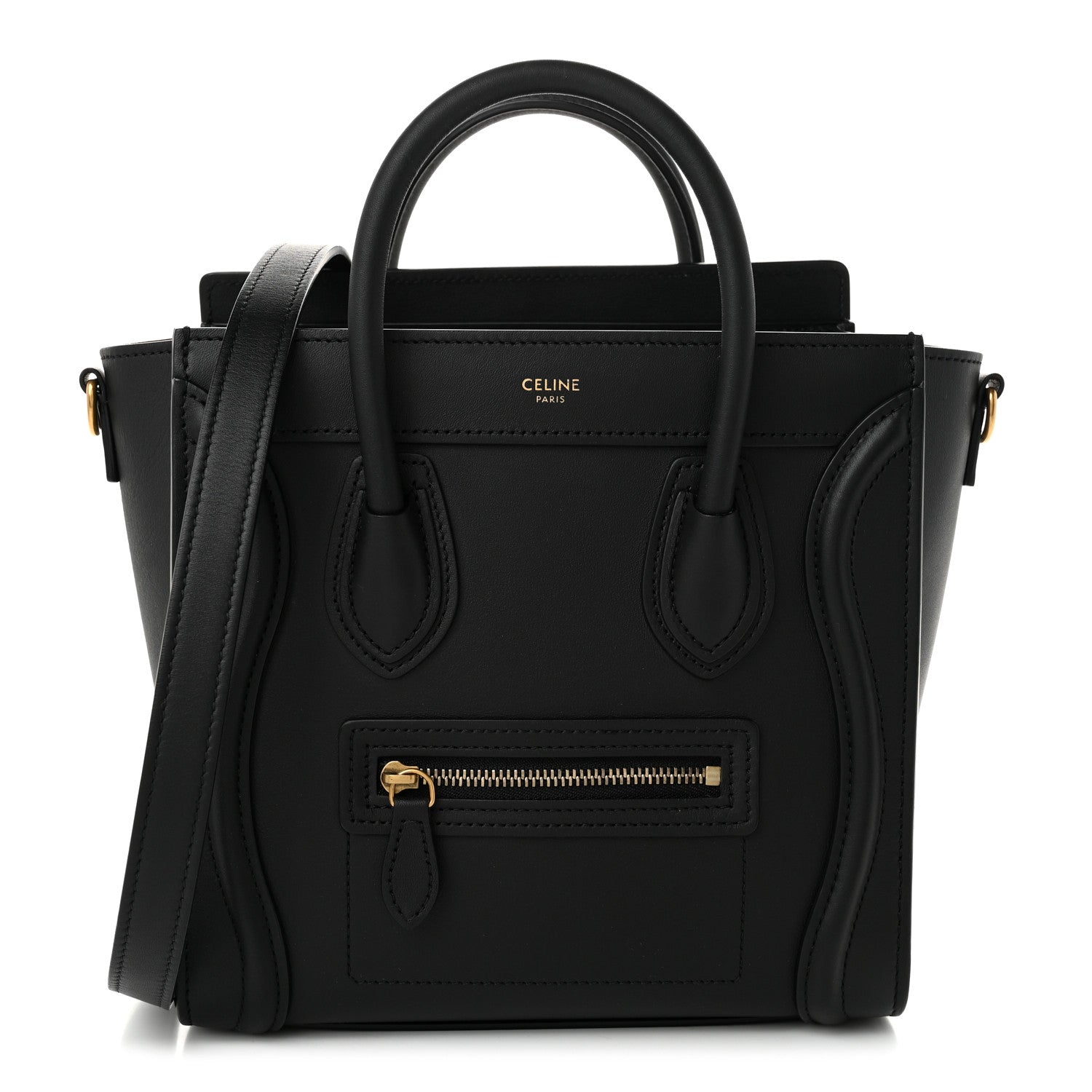 Celine Smooth Calfskin Nano Luggage Black 1 of 11