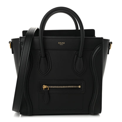 Celine Smooth Calfskin Nano Luggage Black 1 of 11