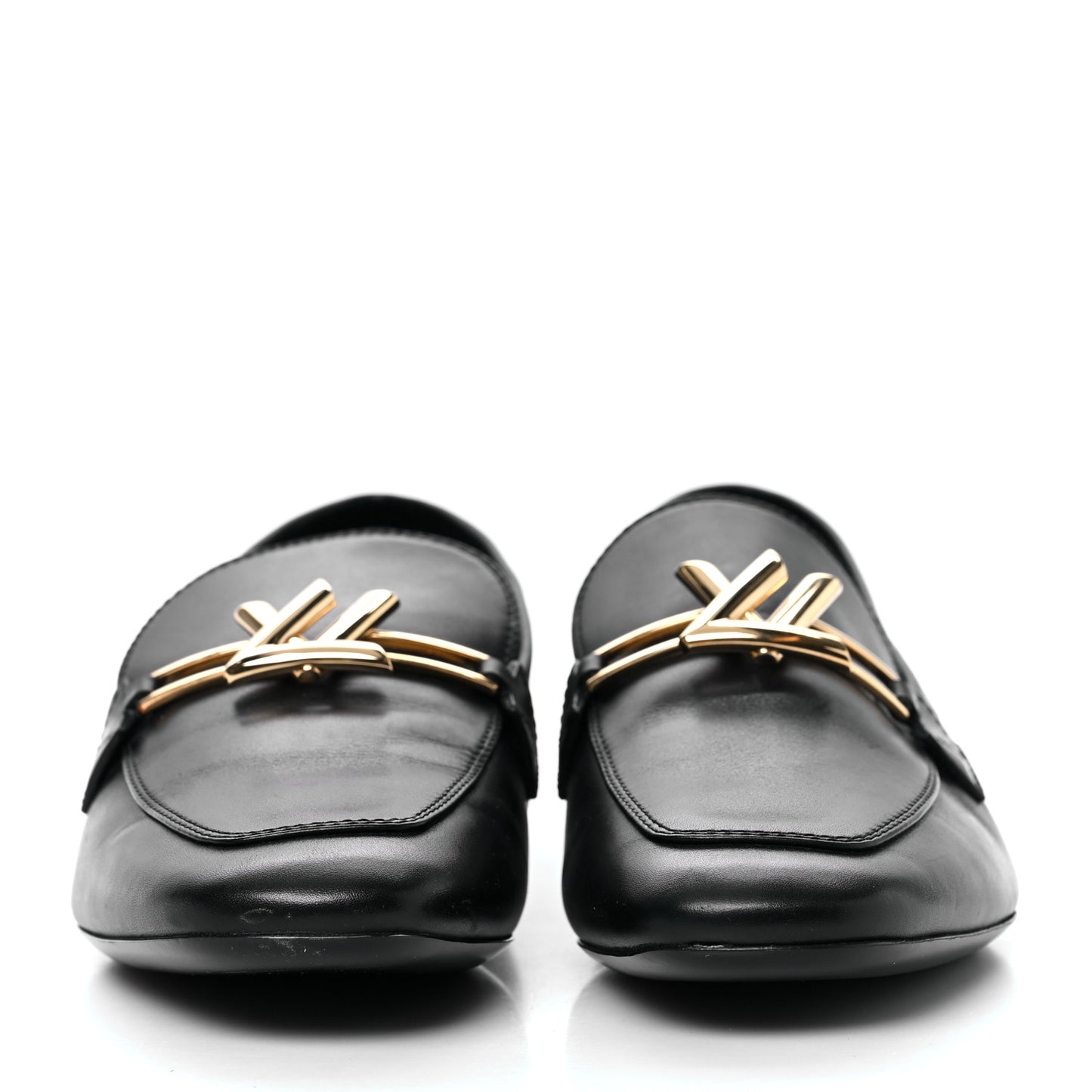 Calfskin Upper Case Flat Loafer 36.5 Black