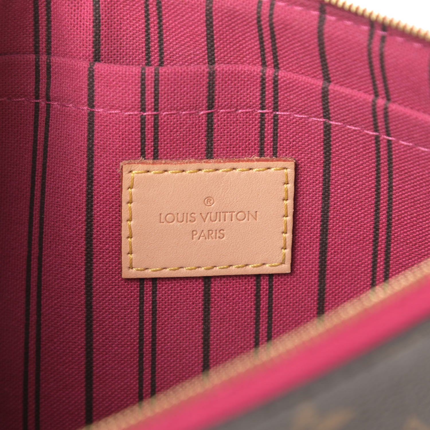 Louis Vuitton Monogram Neverfull MM GM Pochette Pivoine 6 of 14
