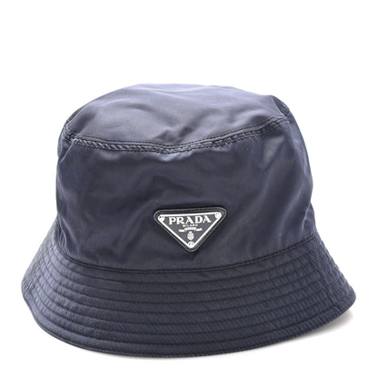 Prada Re-Nylon Metal Triangle Logo Womens Bucket Hat XL Black 3 of 9