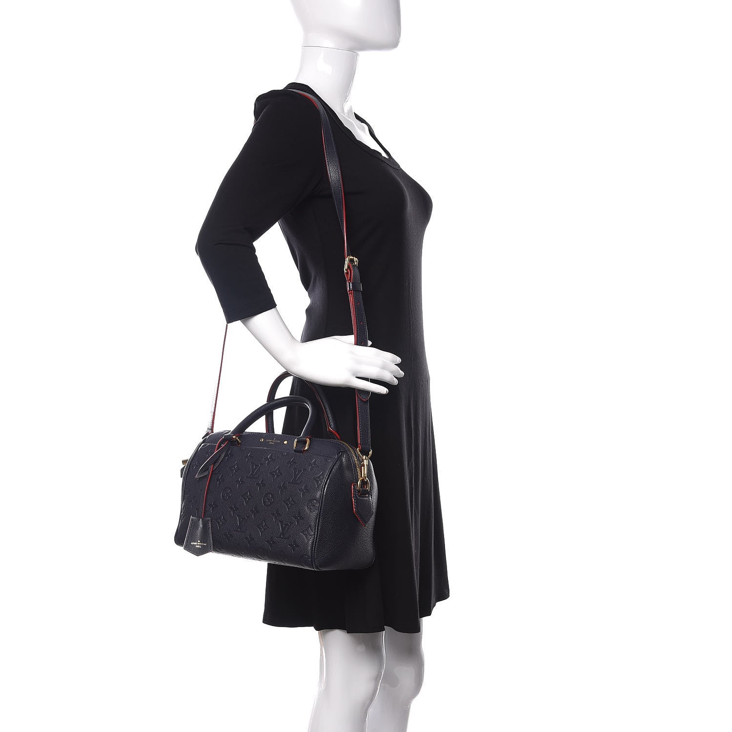 Louis Vuitton Empreinte Speedy Bandouliere 25 NM Marine Rouge 2 of 10