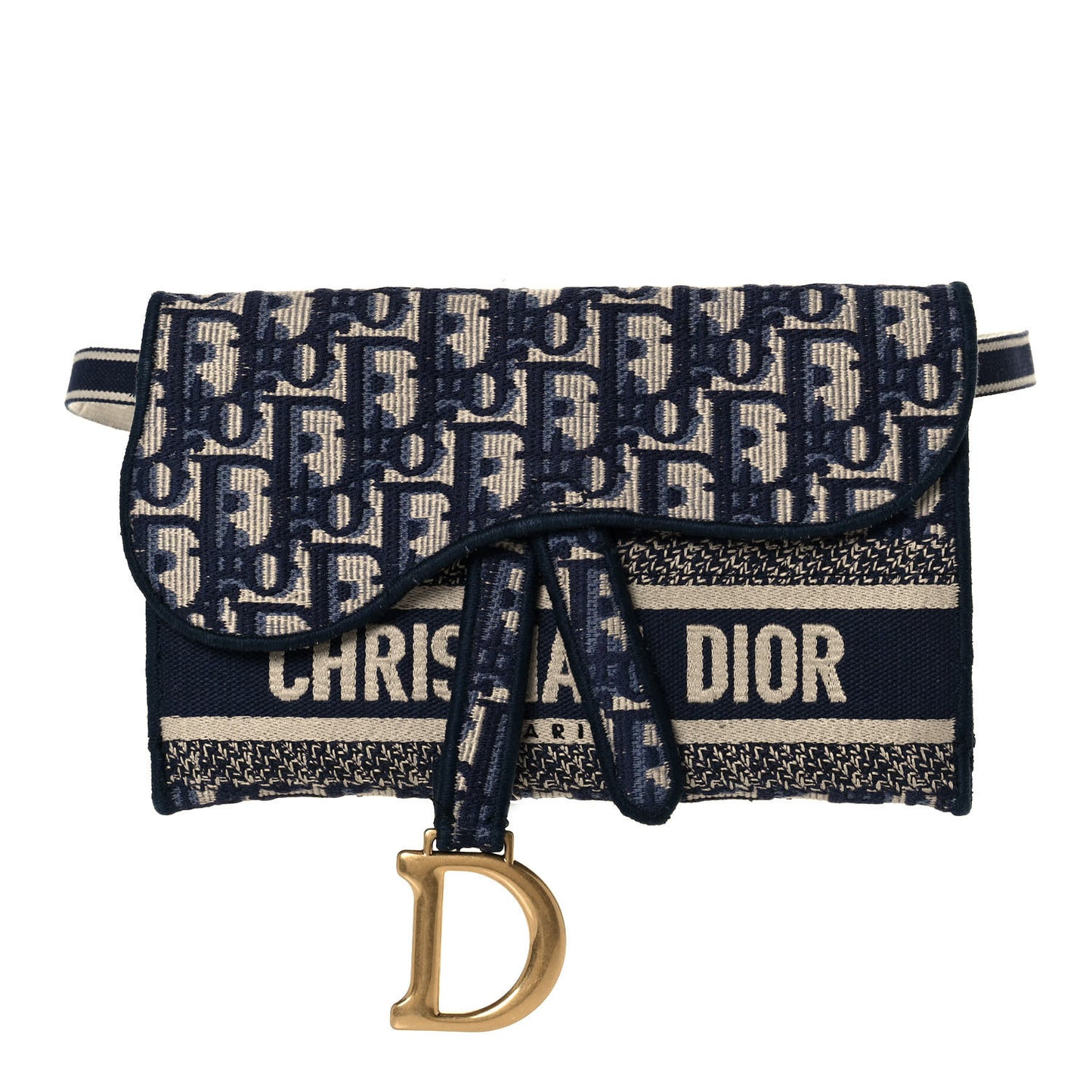 Oblique Slim Saddle Pouch Blue