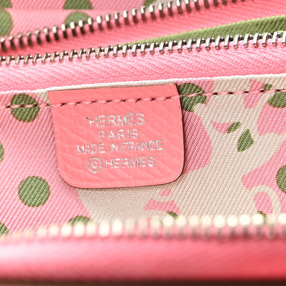 Hermes Epsom Silk'In Compact Wallet Rose Confetti 6 of 7