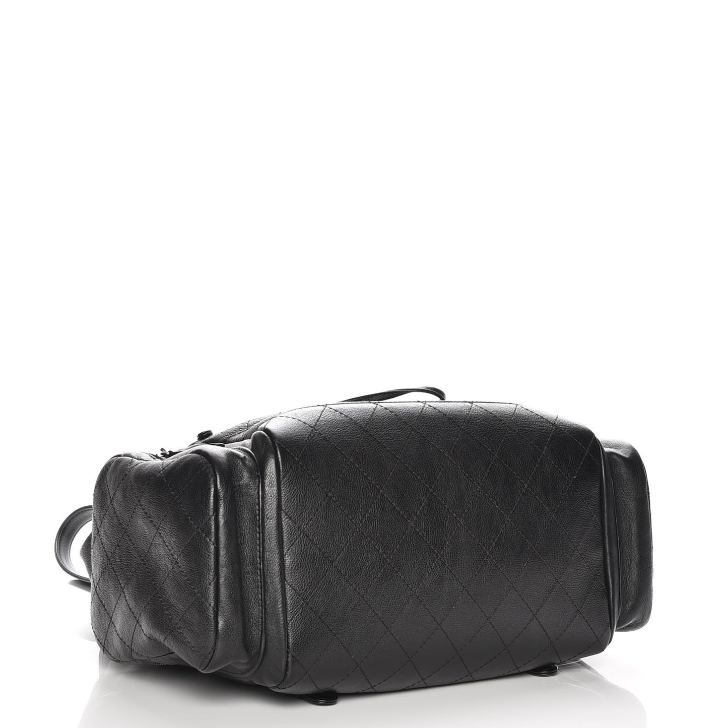 Grained Calfskin Pocket Backpack Black
