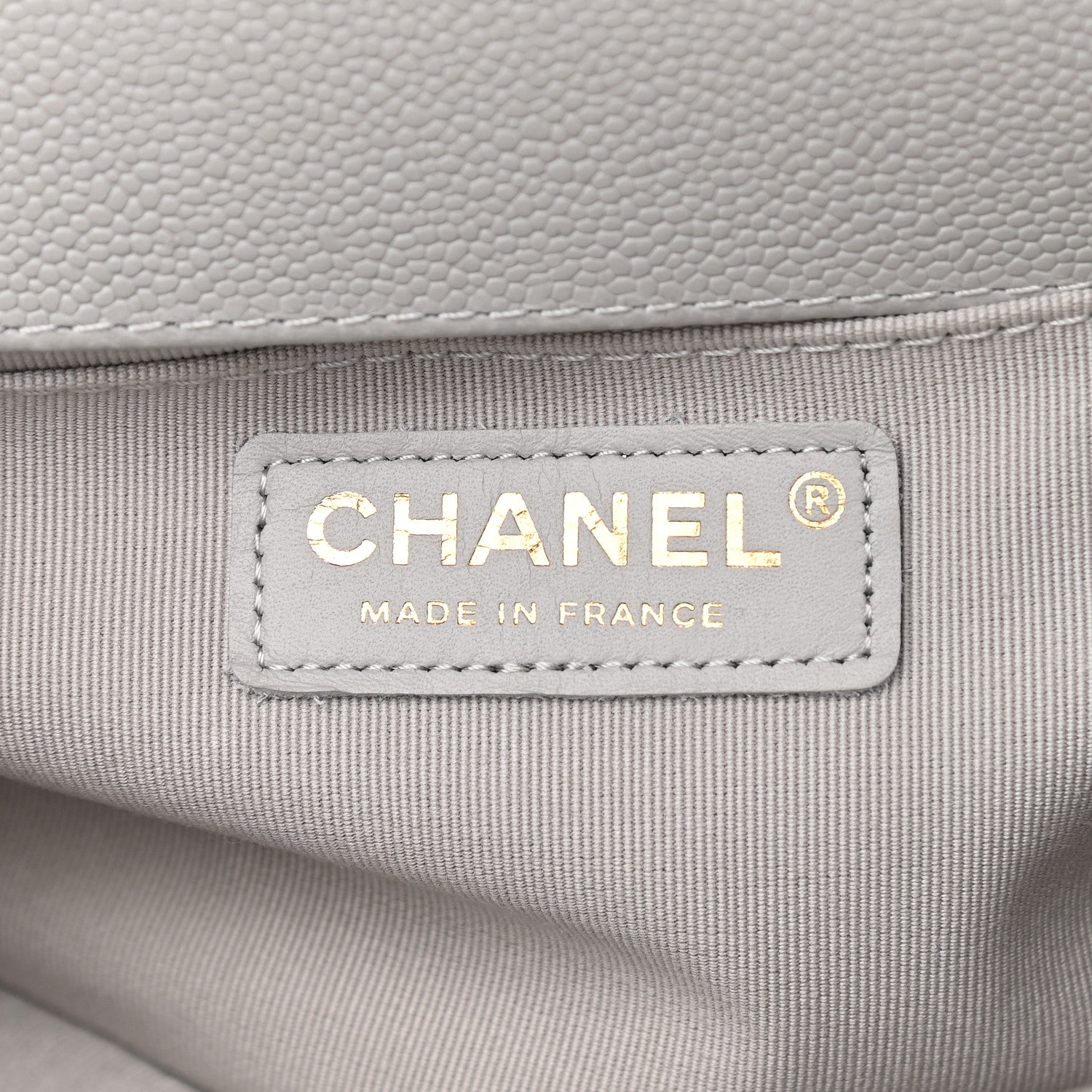 Chanel Caviar Quilted Medium Boy Flap Light Grey 6 of 9