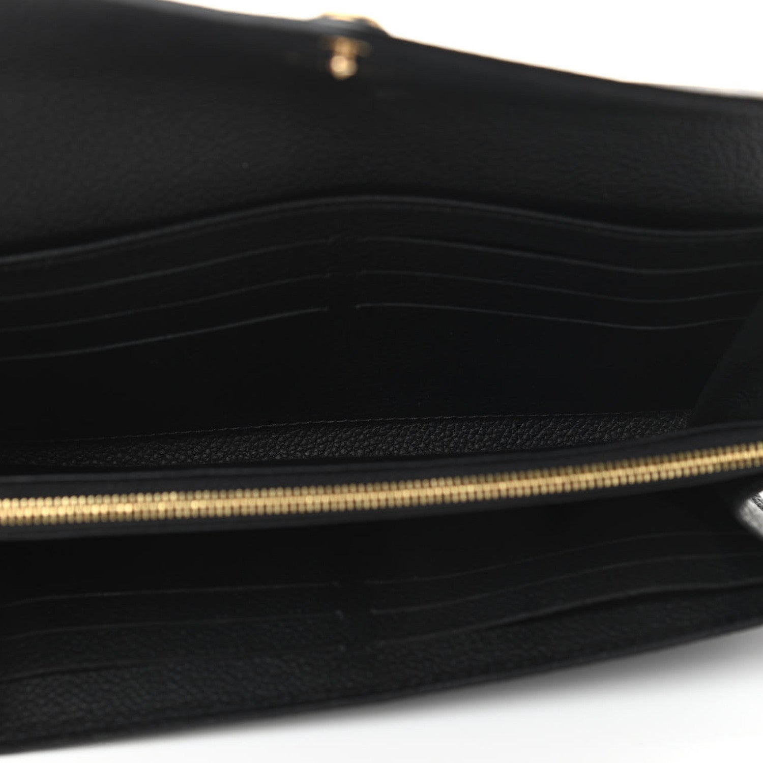 Louis Vuitton Monogram Empreinte Giant Sarah Wallet Black Beige 5 of 6