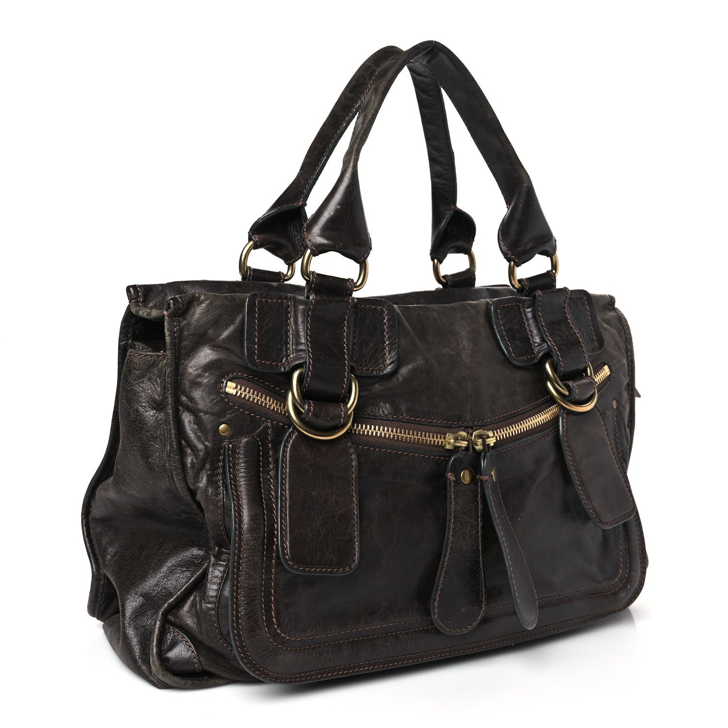 Chloe Calfskin Large Bay Tote Brown 3 of 13