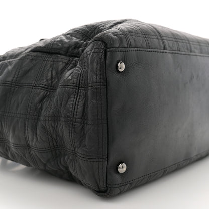 Chanel Lambskin Square Stitched Lax Large Tote Black 9 of 14