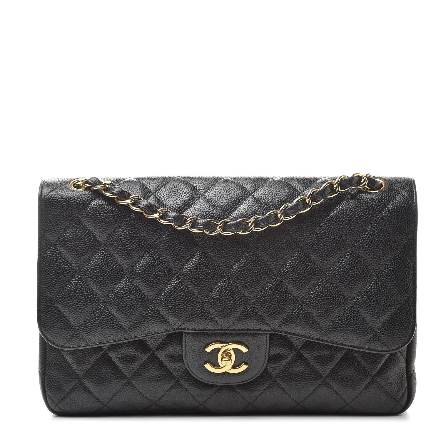 Chanel Caviar Quilted Jumbo Double Flap Black 1 of 13