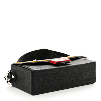 Fendi Vitello Cuoio Romano Monster Eyes Bi-Color Baguette Trunk Black Yellow 4 of 9
