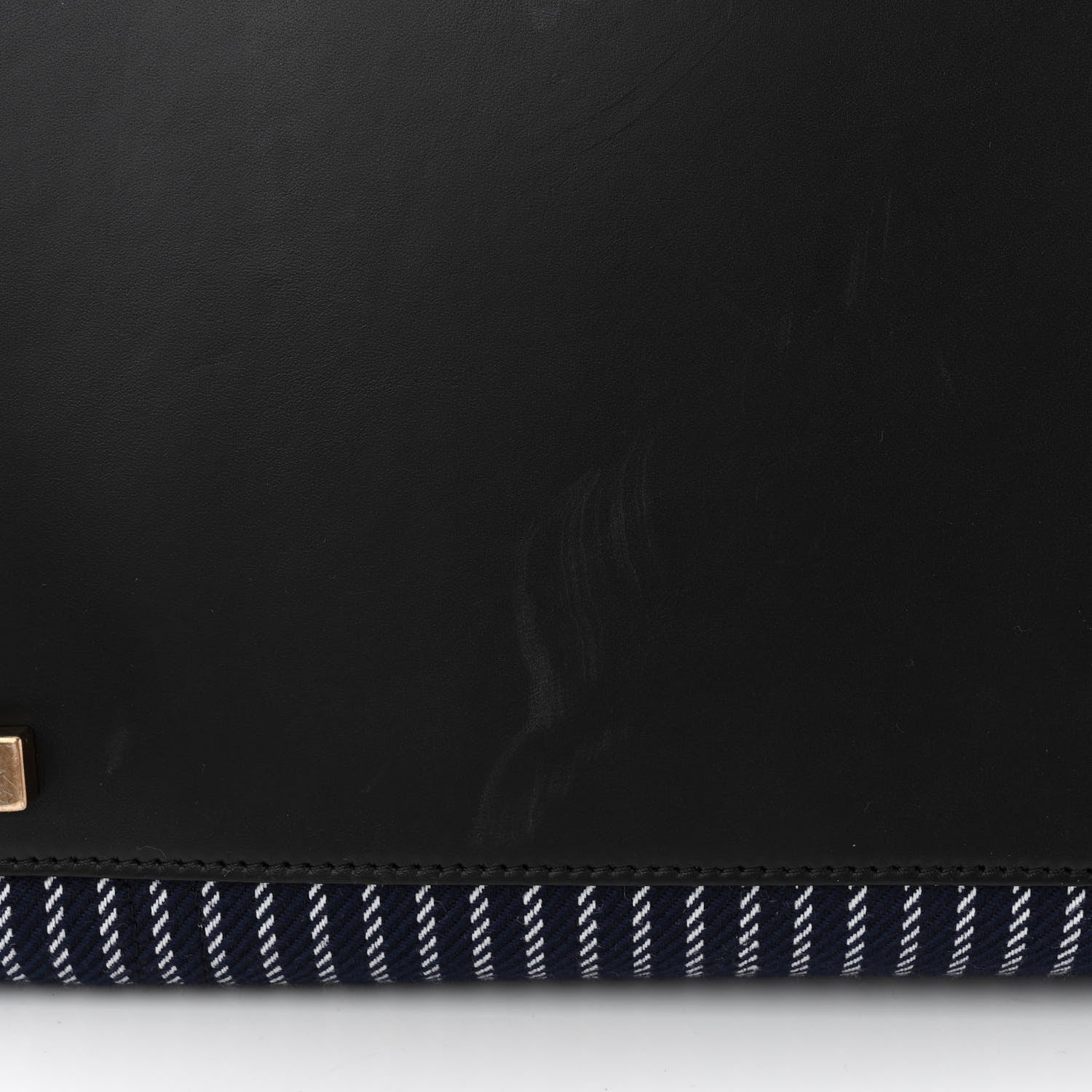 Celine Cotton Canvas Striped Medium Phantom Luggage Navy White 10 of 10