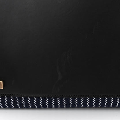 Celine Cotton Canvas Striped Medium Phantom Luggage Navy White 10 of 10