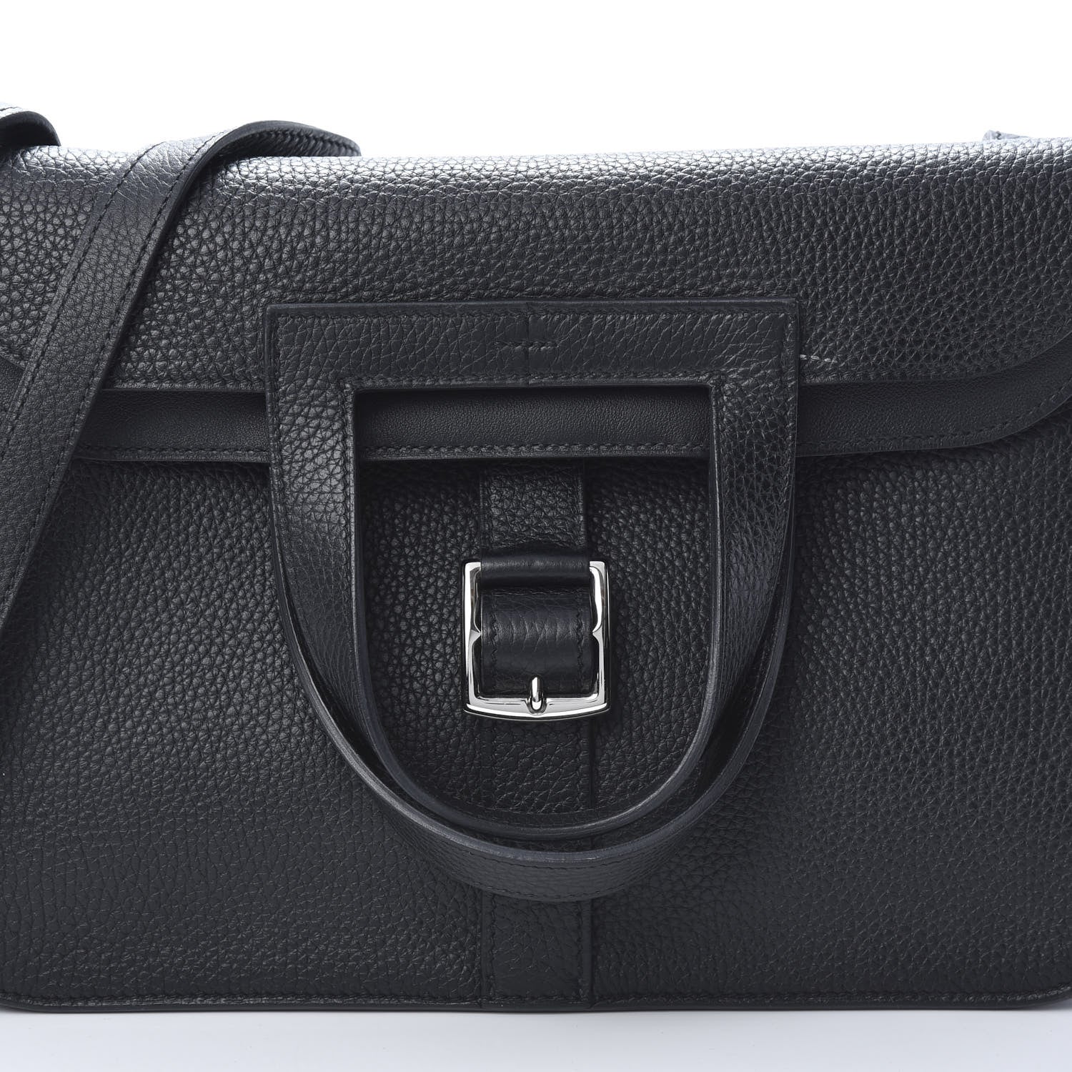 Hermes Taurillon Clemence Halzan 31 GM Black 10 of 13