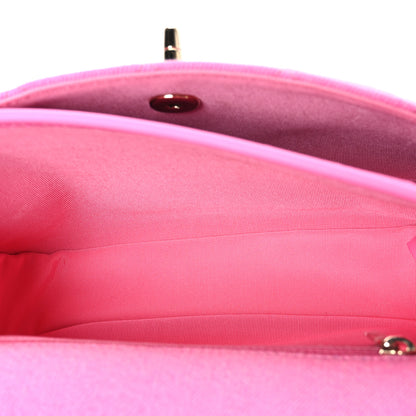 Chanel Denim Quilted Small Messenger Flap Neon Pink 5 of 10