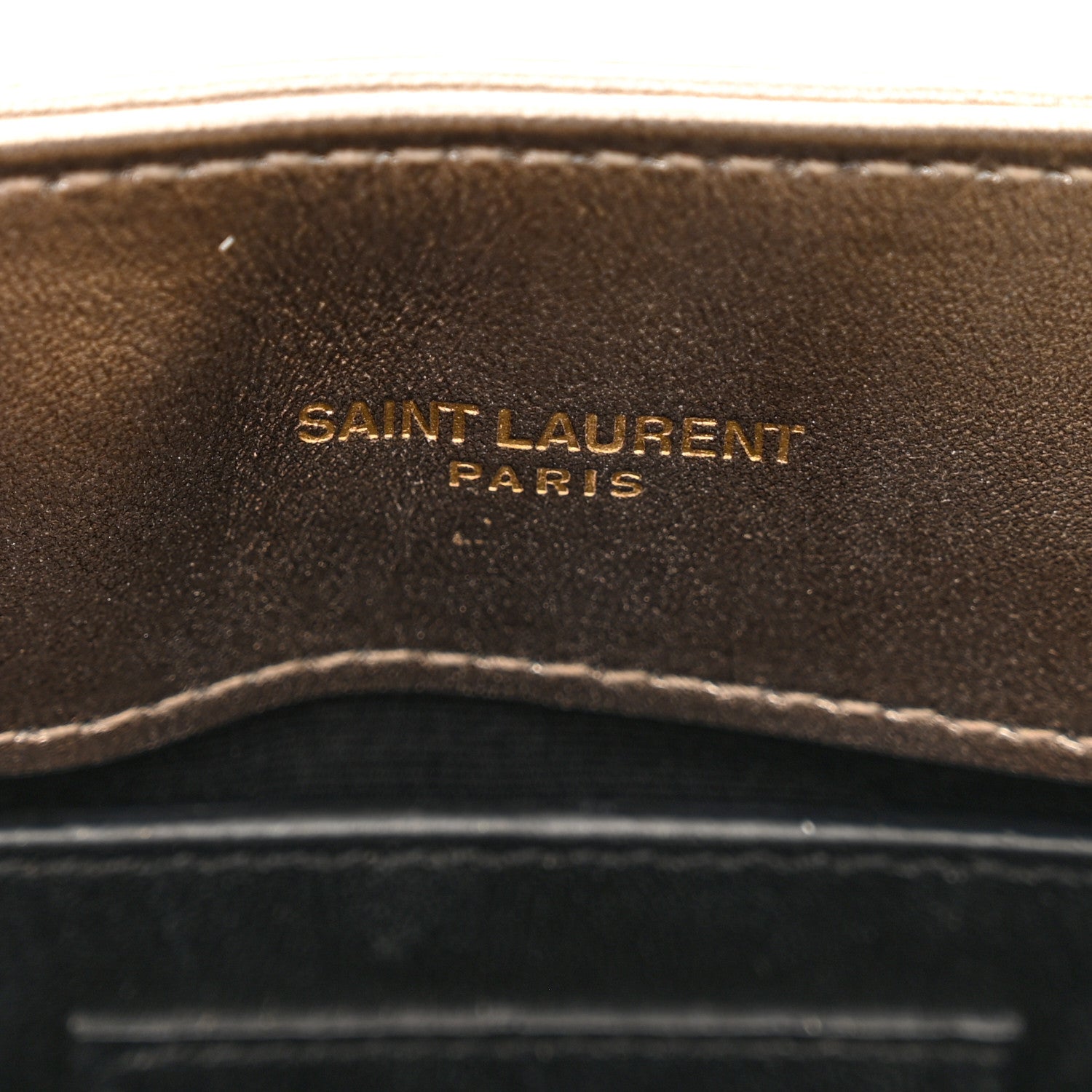 Saint Laurent Metallic Calfskin Y Quilted Monogram Small Loulou Chain Satchel Pewter 9 of 12