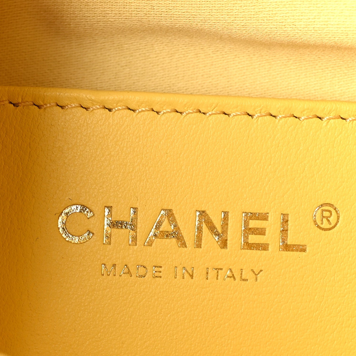 Chanel Caviar Quilted Small Chanel 25 Handbag Yellow Yellow 7 of 10