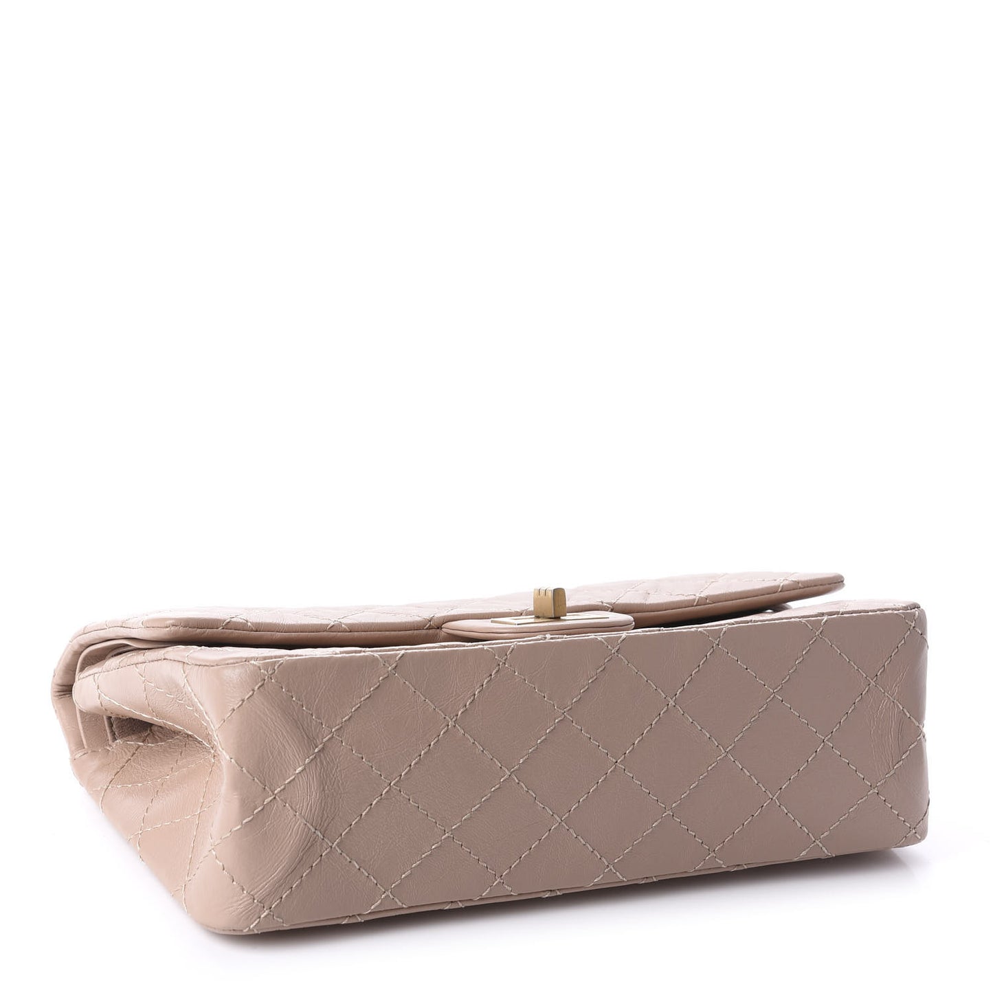 Aged Calfskin Quilted 2.55 Reissue 225 Flap Light Beige