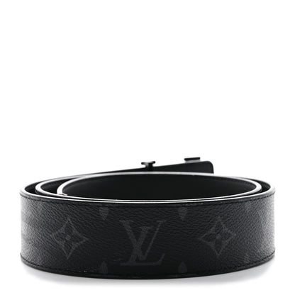 Louis Vuitton Monogram Eclipse Taigarama 40mm LV Initiales Reversible Belt 90 36 Black 2 of 8