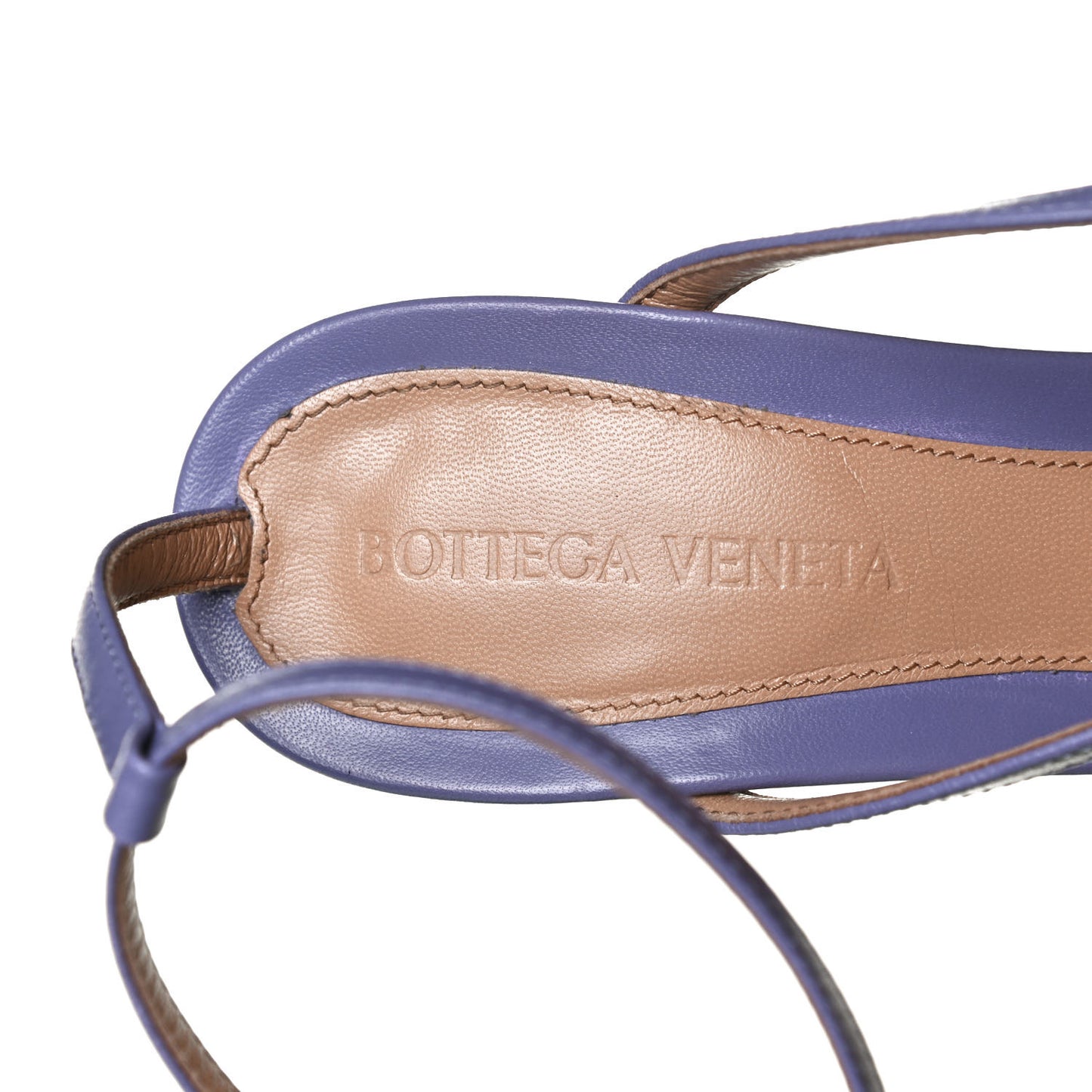Lambskin Stretch Multi Strap 90mm Sandals 37 Lavender