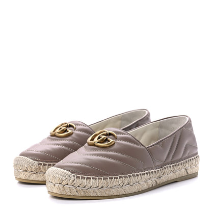 Gucci Nappa Matelasse GG Marmont Espadrilles 37 Porcelain Rose 3 of 8